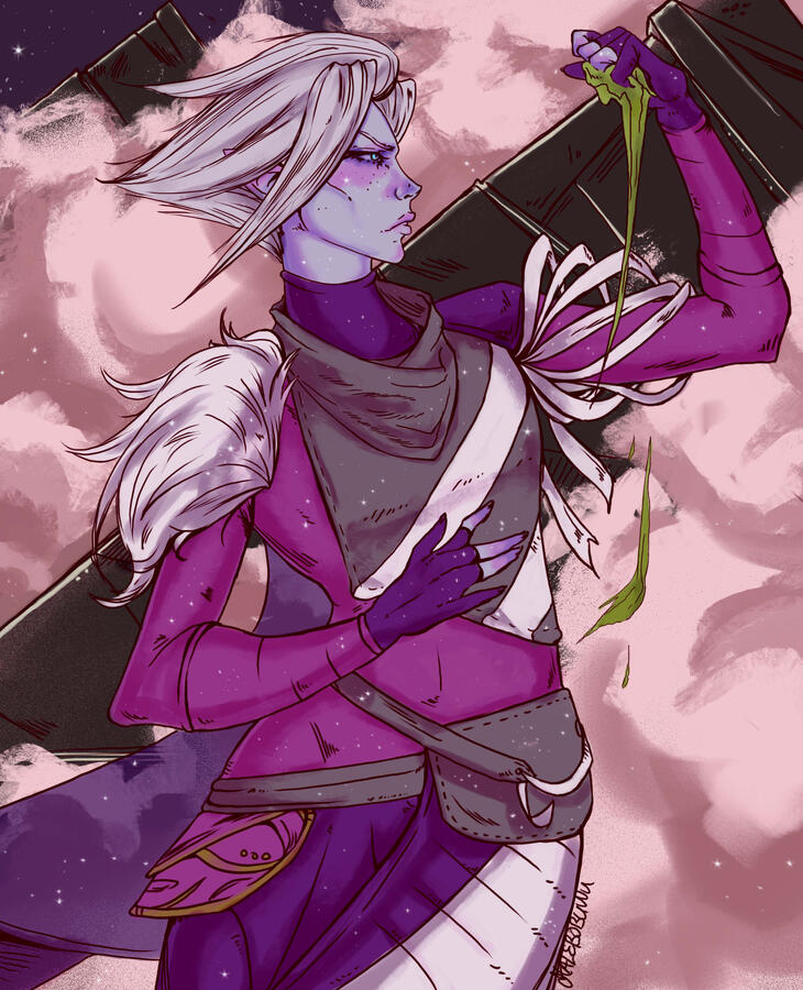 Stylised Line art with background